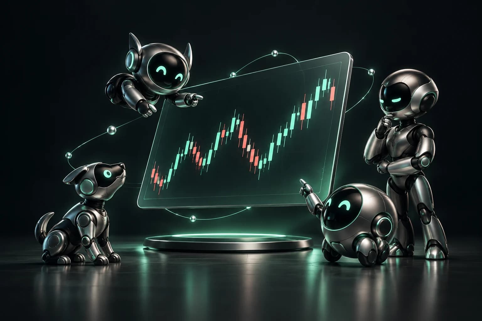 Ilustrace programu Founder myXchart s pracovním prostředím pro obchodování.